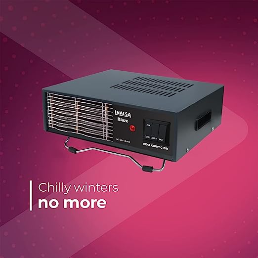 Inalsa Room Heater-Blaze 2000 Watt Copper Winding Motor High Velocity Blower|Overheat Protection|Adjustable Stand|Power Indicator Light|Easy Grip Handle For Easy Portability|Isi Approved|Made In India Inalsa Room Heater-Blaze 2000 Watt Copper Winding Motor High Velocity Blower|Overheat Protection|Adjustable Stand|Power Indicator Light|Easy Grip Handle For Easy Portability|Isi Approved|Made In India
